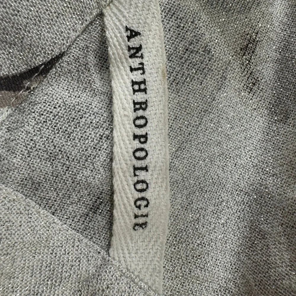 Anthropologie Silver‎ Metallic Botanical Floral Cross Back Kitchen Apron Purple